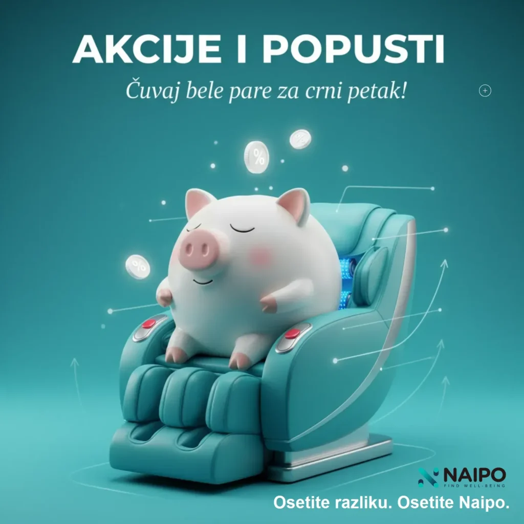 Naipo masažeri: aktuelne akcije i popusti! Uštedite do 40% 1 Akcije i popusti. Osetite razliku. Osetite Naipo.
