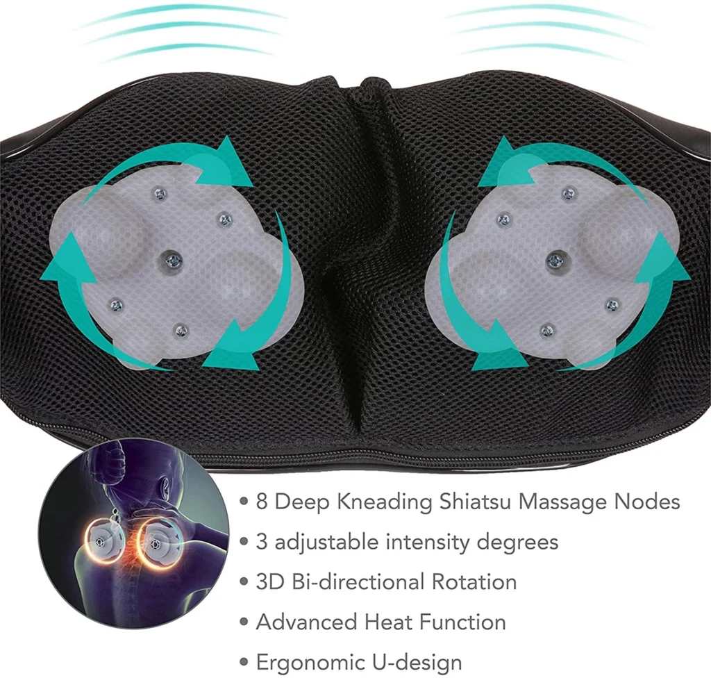 Back, neck and shoulder massager - Naipo MGS-150DC shiatsu body belt