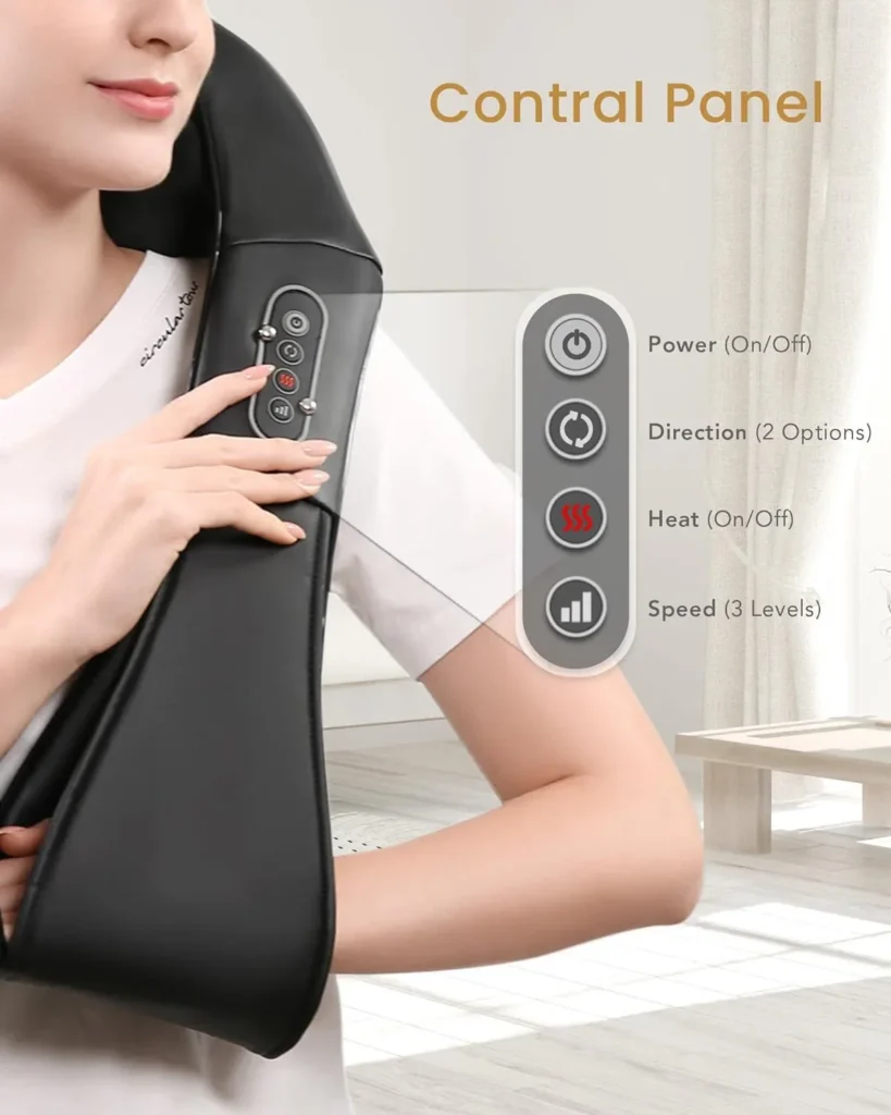Back, neck and shoulder massager - Naipo MGS-150DC shiatsu body belt