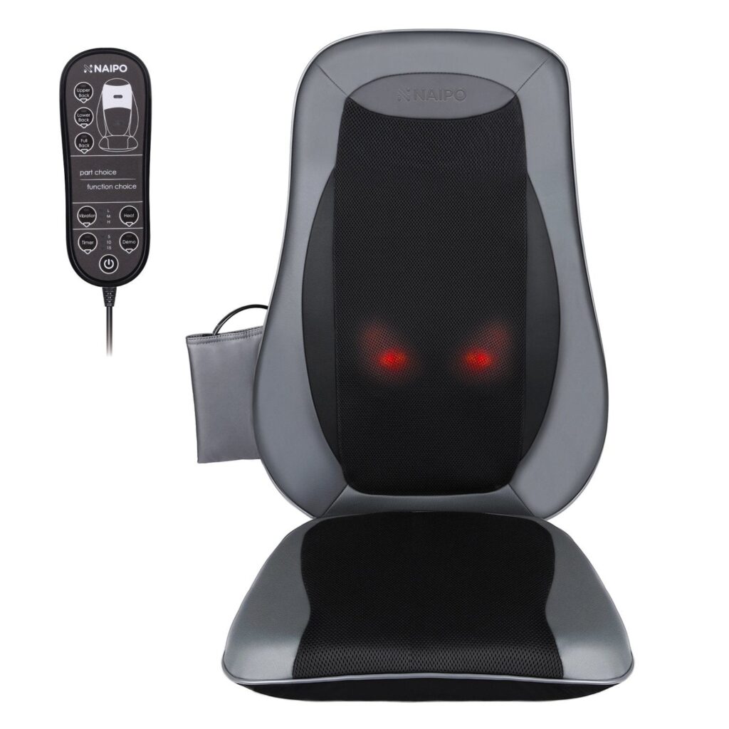 Massage seat cover - shiatsu back massager with heating Naipo MGBK-2606H