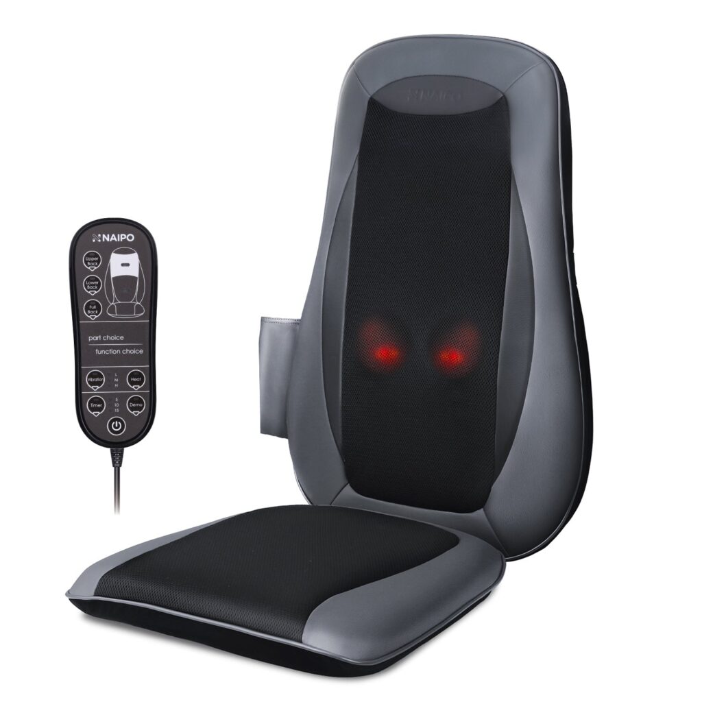 Massage seat cover - shiatsu back massager with heating Naipo MGBK-2606H