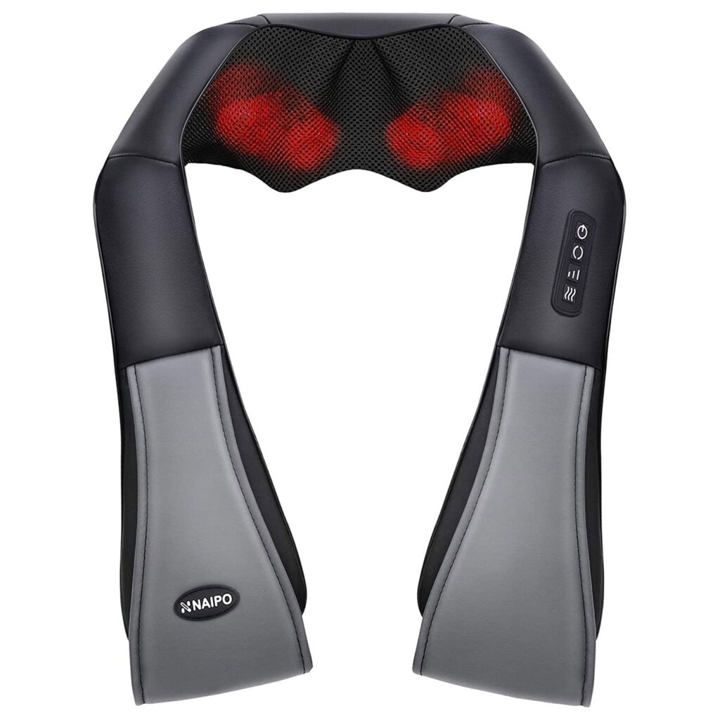 Neck and back massager - heated shiatsu pillow Naipo MGS-801